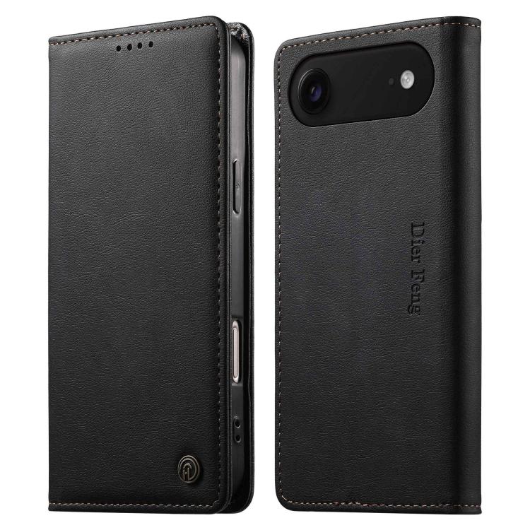 Custodia per telefono Dierfeng in pelle vegana con chiusura magnetica e protezione RFID in metallo., For iPhone Air, For iPhone 16 Pro Max, For iPhone 16 Pro, For iPhone 16 Plus