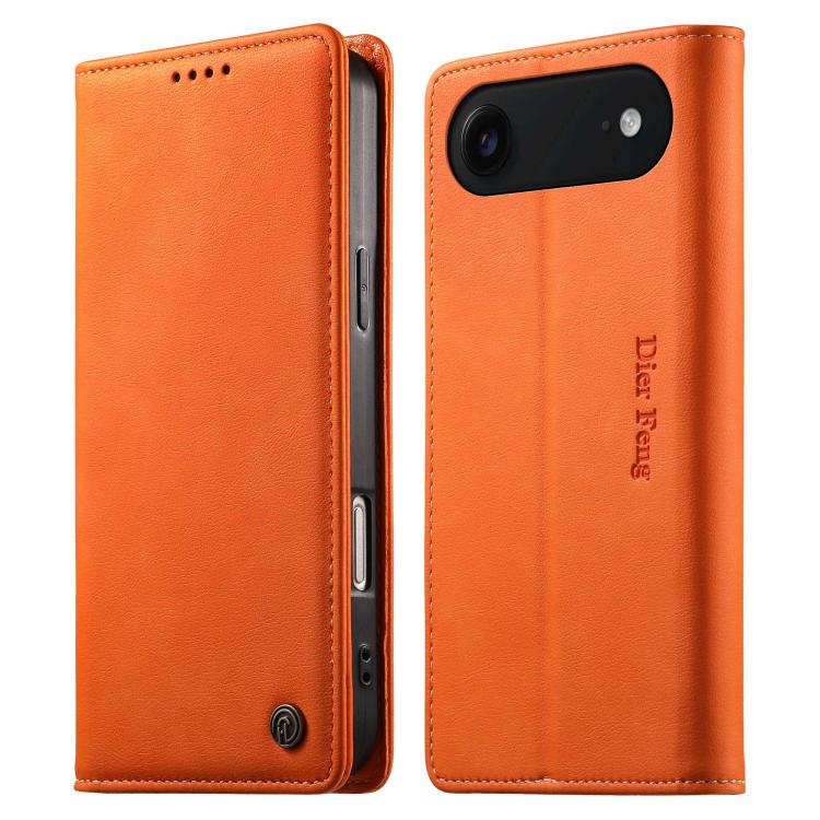 Custodia per telefono Dierfeng in pelle vegana con chiusura magnetica e protezione RFID in metallo., For iPhone Air, For iPhone 16 Pro Max, For iPhone 16 Pro, For iPhone 16 Plus