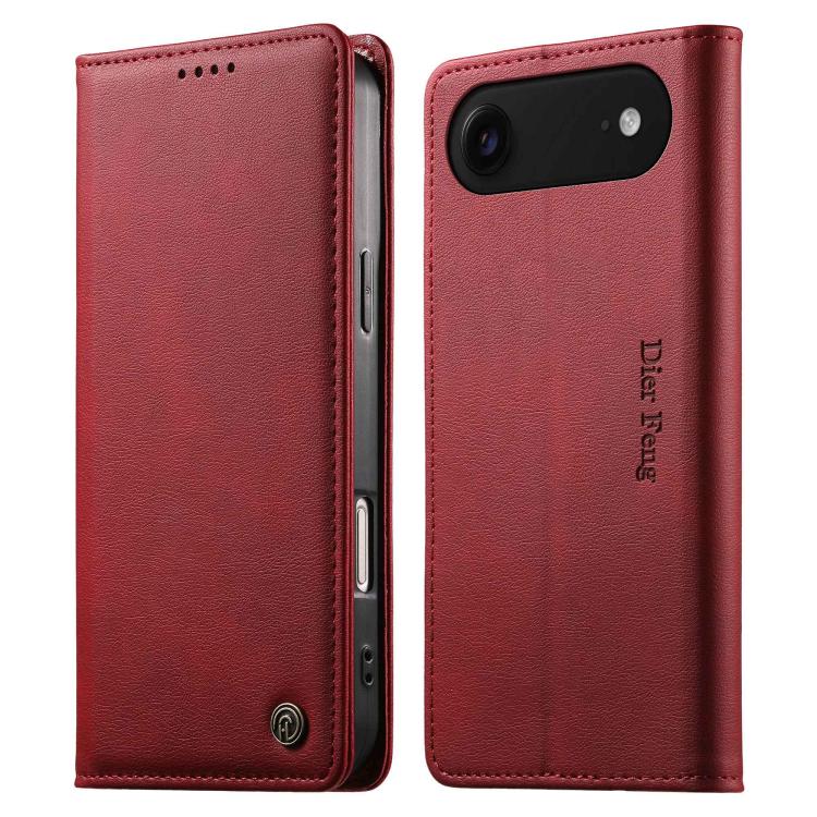 Custodia per telefono Dierfeng in pelle vegana con chiusura magnetica e protezione RFID in metallo., For iPhone Air, For iPhone 16 Pro Max, For iPhone 16 Pro, For iPhone 16 Plus