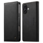 Custodia per telefono Dierfeng in pelle vegana con chiusura magnetica e protezione RFID in metallo., For iPhone Air, For iPhone 16 Pro Max, For iPhone 16 Pro, For iPhone 16 Plus