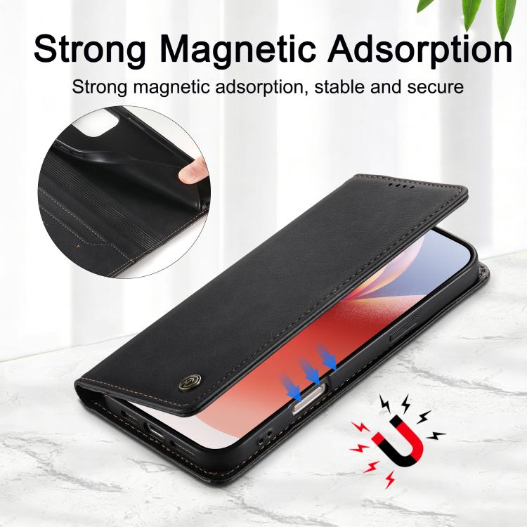 Custodia per telefono Dierfeng in pelle vegana con chiusura magnetica e protezione RFID in metallo., For iPhone 15, For iPhone 14 Plus, For iPhone 14 / 13, For iPhone 14 Pro