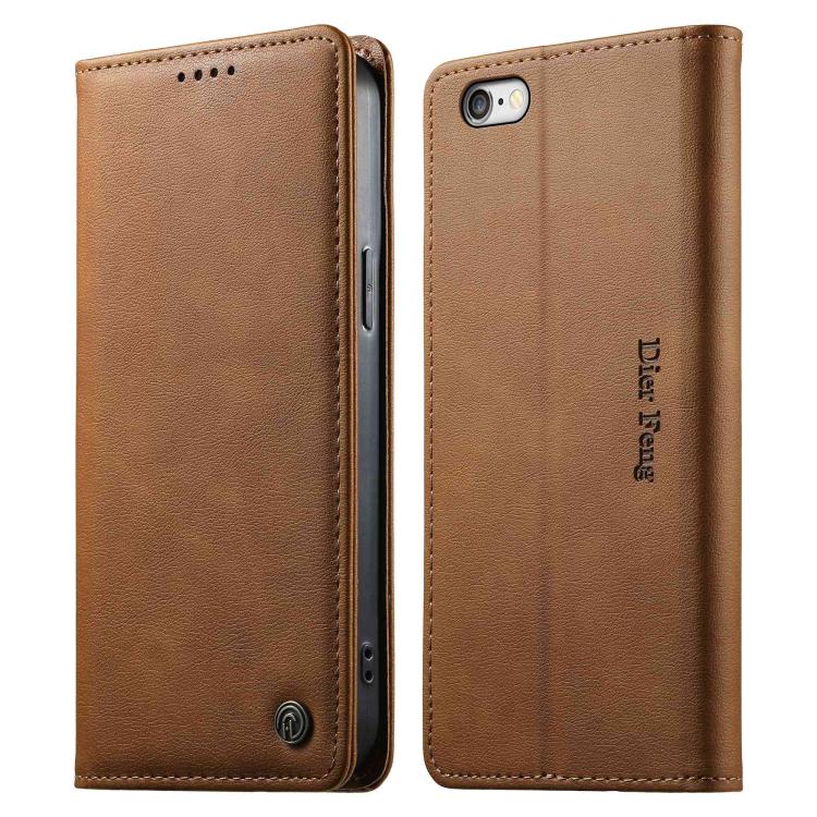 Custodia per telefono Dierfeng in pelle vegana con chiusura magnetica e protezione RFID in metallo., For iPhone 14 Pro Max, For iPhone SE 2022 / SE 2020 / 7 / 8, For iPhone 13 Pro Max, For iPhone 13 Pro
