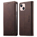Custodia per telefono Dierfeng in pelle vegana con chiusura magnetica e protezione RFID in metallo., For iPhone 13 mini, For iPhone 12 / 12 Pro, For iPhone 12 Pro Max, For iPhone 12 mini