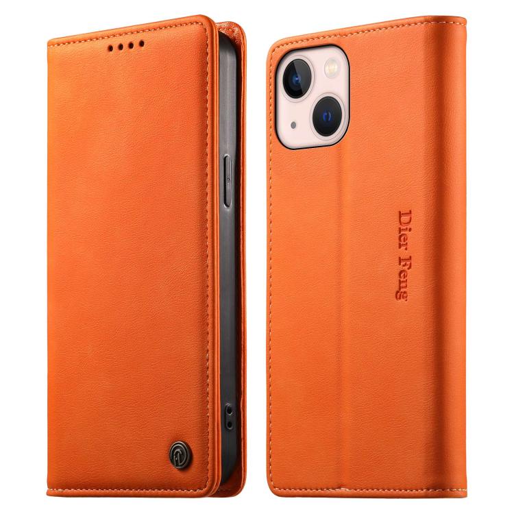 Custodia per telefono Dierfeng in pelle vegana con chiusura magnetica e protezione RFID in metallo., For iPhone 13 mini, For iPhone 12 / 12 Pro, For iPhone 12 Pro Max, For iPhone 12 mini