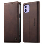 Custodia per telefono Dierfeng in pelle vegana con chiusura magnetica e protezione RFID in metallo., For iPhone 13 mini, For iPhone 12 / 12 Pro, For iPhone 12 Pro Max, For iPhone 12 mini