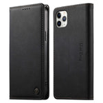 Custodia per telefono Dierfeng in pelle vegana con chiusura magnetica e protezione RFID in metallo., For iPhone 11 Pro Max, For iPhone 11, For iPhone 11 Pro, For iPhone X / XS