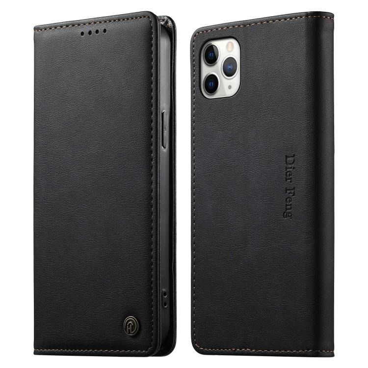 Custodia per telefono Dierfeng in pelle vegana con chiusura magnetica e protezione RFID in metallo., For iPhone 11 Pro Max, For iPhone 11, For iPhone 11 Pro, For iPhone X / XS