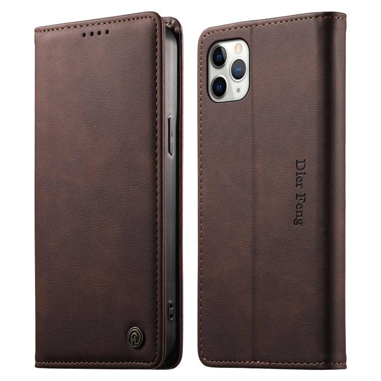 Custodia per telefono Dierfeng in pelle vegana con chiusura magnetica e protezione RFID in metallo., For iPhone 11 Pro Max, For iPhone 11, For iPhone 11 Pro, For iPhone X / XS