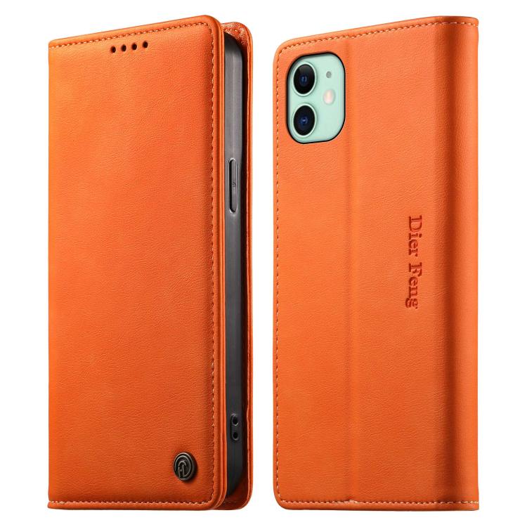 Custodia per telefono Dierfeng in pelle vegana con chiusura magnetica e protezione RFID in metallo., For iPhone 11 Pro Max, For iPhone 11, For iPhone 11 Pro, For iPhone X / XS
