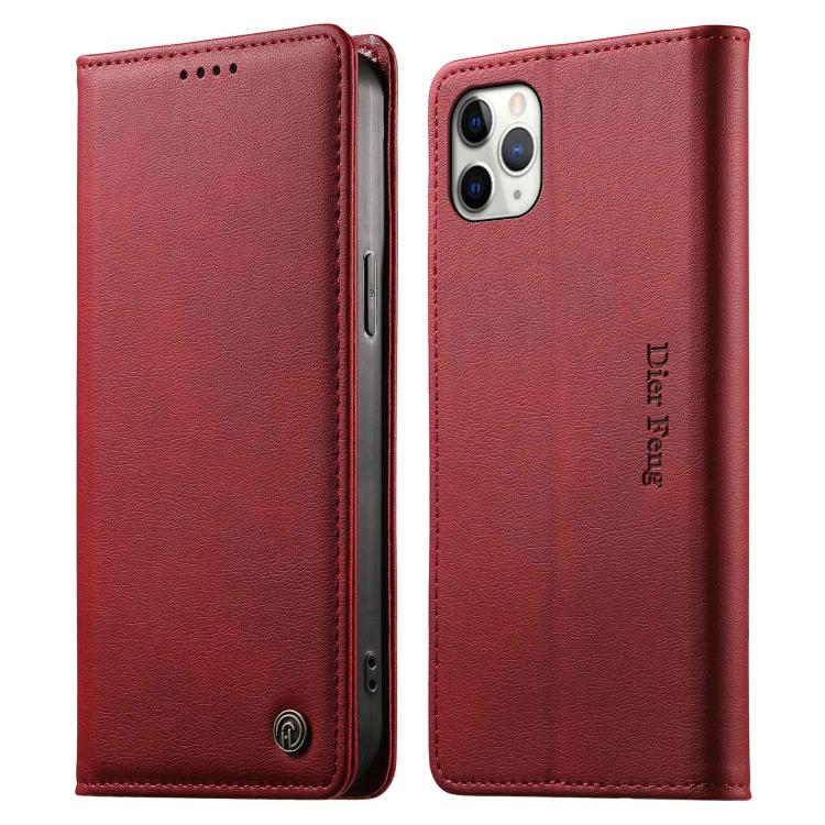 Custodia per telefono Dierfeng in pelle vegana con chiusura magnetica e protezione RFID in metallo., For iPhone 11 Pro Max, For iPhone 11, For iPhone 11 Pro, For iPhone X / XS