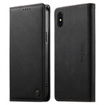 Custodia per telefono Dierfeng in pelle vegana con chiusura magnetica e protezione RFID in metallo., For iPhone 11 Pro Max, For iPhone 11, For iPhone 11 Pro, For iPhone X / XS