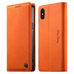 Custodia per telefono Dierfeng in pelle vegana con chiusura magnetica e protezione RFID in metallo., For iPhone 11 Pro Max, For iPhone 11, For iPhone 11 Pro, For iPhone X / XS