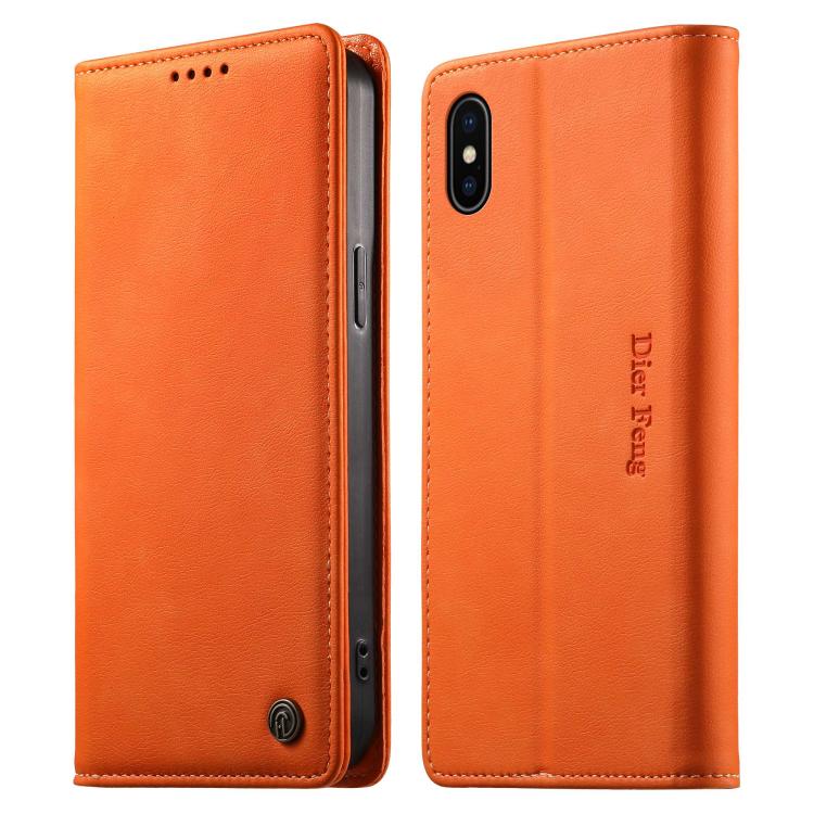 Custodia per telefono Dierfeng in pelle vegana con chiusura magnetica e protezione RFID in metallo., For iPhone 11 Pro Max, For iPhone 11, For iPhone 11 Pro, For iPhone X / XS