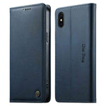Custodia per telefono Dierfeng in pelle vegana con chiusura magnetica e protezione RFID in metallo., For iPhone 11 Pro Max, For iPhone 11, For iPhone 11 Pro, For iPhone X / XS