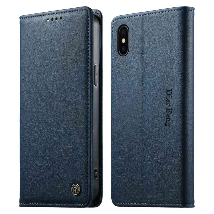 Custodia per telefono Dierfeng in pelle vegana con chiusura magnetica e protezione RFID in metallo., For iPhone 11 Pro Max, For iPhone 11, For iPhone 11 Pro, For iPhone X / XS