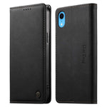 Custodia per telefono Dierfeng in pelle vegana con chiusura magnetica e protezione RFID in metallo., For iPhone XR, For iPhone XS Max, For iPhone 8 Plus / 7 Plus