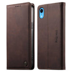 Custodia per telefono Dierfeng in pelle vegana con chiusura magnetica e protezione RFID in metallo., For iPhone XR, For iPhone XS Max, For iPhone 8 Plus / 7 Plus