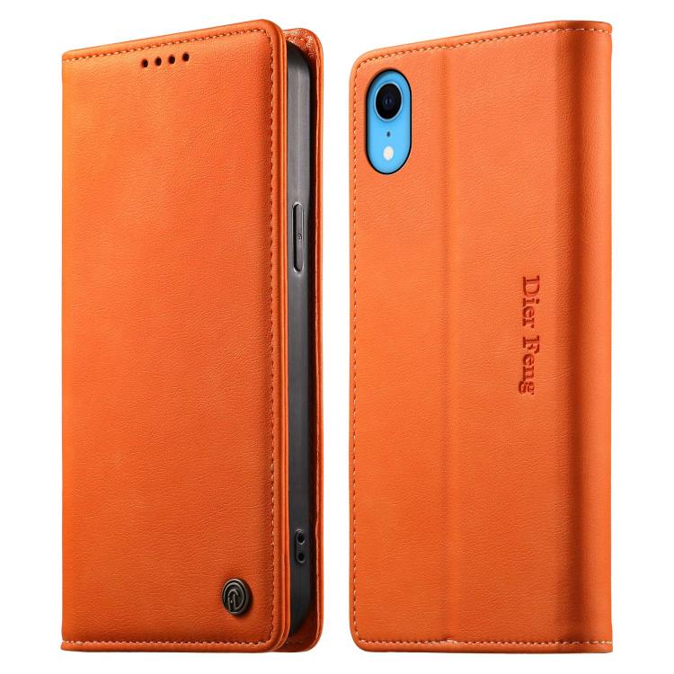 Custodia per telefono Dierfeng in pelle vegana con chiusura magnetica e protezione RFID in metallo., For iPhone XR, For iPhone XS Max, For iPhone 8 Plus / 7 Plus