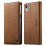 Custodia per telefono Dierfeng in pelle vegana con chiusura magnetica e protezione RFID in metallo., For iPhone XR, For iPhone XS Max, For iPhone 8 Plus / 7 Plus