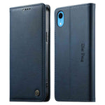 Custodia per telefono Dierfeng in pelle vegana con chiusura magnetica e protezione RFID in metallo., For iPhone XR, For iPhone XS Max, For iPhone 8 Plus / 7 Plus