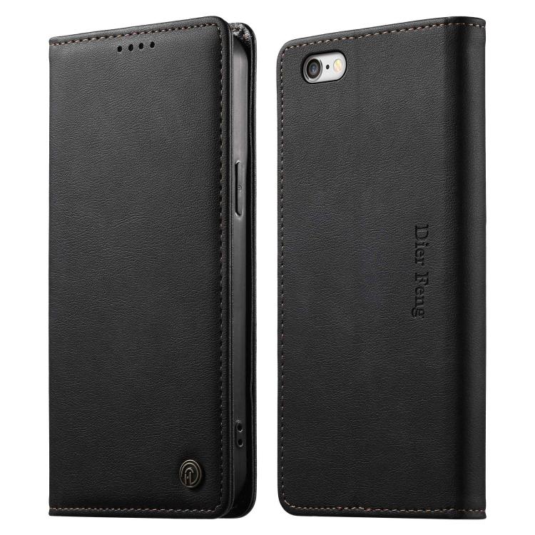 Custodia per telefono Dierfeng in pelle vegana con chiusura magnetica e protezione RFID in metallo., For iPhone XR, For iPhone XS Max, For iPhone 8 Plus / 7 Plus