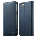 Custodia per telefono Dierfeng in pelle vegana con chiusura magnetica e protezione RFID in metallo., For iPhone XR, For iPhone XS Max, For iPhone 8 Plus / 7 Plus