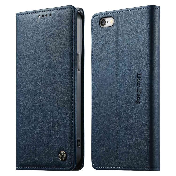 Custodia per telefono Dierfeng in pelle vegana con chiusura magnetica e protezione RFID in metallo., For iPhone XR, For iPhone XS Max, For iPhone 8 Plus / 7 Plus