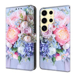Custodia per telefono in ecopelle con effetto cristallo., For Samsung Galaxy S22 Ultra 5G