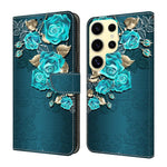Custodia per telefono in ecopelle con effetto cristallo., For Samsung Galaxy S22 Ultra 5G