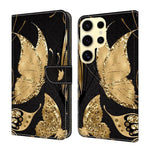 Custodia per telefono in ecopelle con effetto cristallo., For Samsung Galaxy S22 Ultra 5G