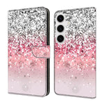 Custodia per telefono in ecopelle con effetto cristallo., For Samsung Galaxy S24+ 5G