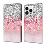 Custodia per telefono in ecopelle con effetto cristallo., For iPhone 15 Pro