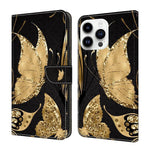 Custodia per telefono in ecopelle con effetto cristallo., For iPhone 15 Pro