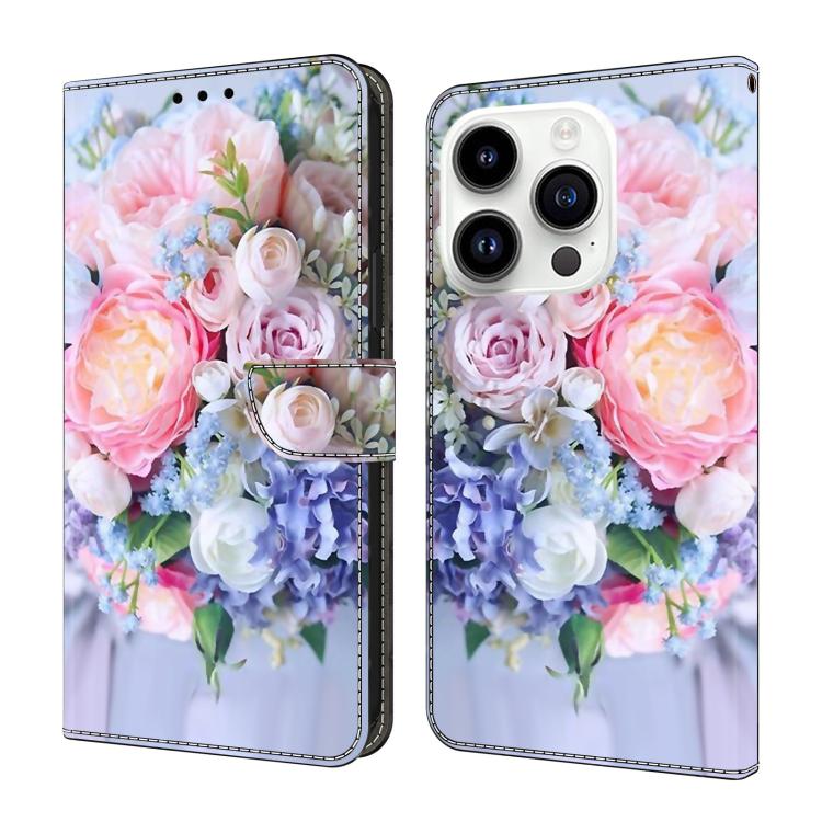 Custodia per telefono in ecopelle con effetto cristallo., For iPhone 16 Pro