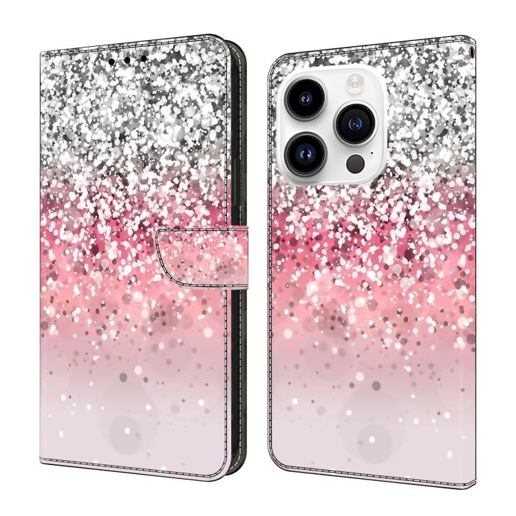 Custodia per telefono in ecopelle con effetto cristallo., For iPhone 16 Pro