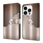 Custodia per telefono in ecopelle con effetto cristallo., For iPhone 16 Pro
