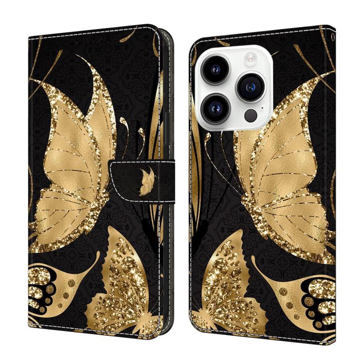 Custodia per telefono in ecopelle con effetto cristallo., For iPhone 16 Pro