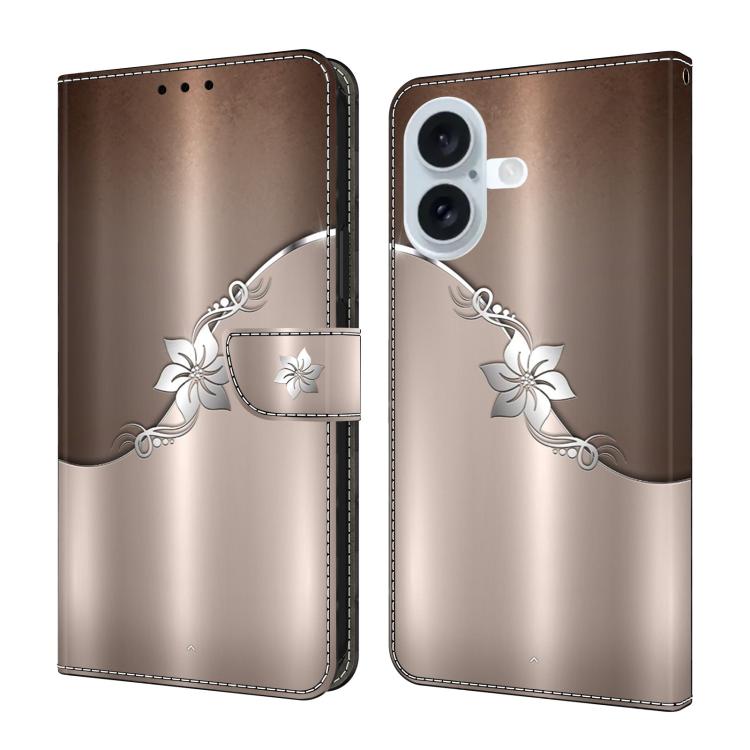 Custodia per telefono in ecopelle con effetto cristallo., For iPhone 16