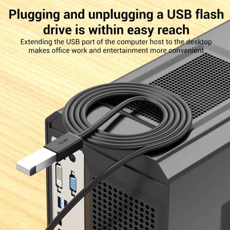 Cavo di prolunga USB 3.0 da maschio a femmina WG138 per trasferimento dati, compatibile con computer, chiavette USB e mouse., 0.3m, 0.5m, 1m, 1.5m, 2m, 3m, 5m