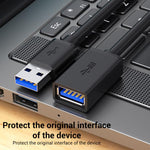 Cavo di prolunga USB 3.0 da maschio a femmina WG138 per trasferimento dati, compatibile con computer, chiavette USB e mouse., 0.3m, 0.5m, 1m, 1.5m, 2m, 3m, 5m