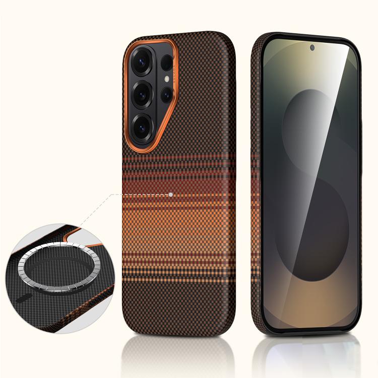 Custodia per telefono SULADA in pelle con trama intrecciata in Kevlar e chiusura magnetica., For Samsung Galaxy S26+ 5G, For Samsung Galaxy S26 Ultra 5G, For Samsung Galaxy S26 5G