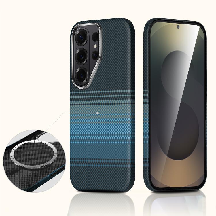Custodia per telefono SULADA in pelle con trama intrecciata in Kevlar e chiusura magnetica., For Samsung Galaxy S26+ 5G, For Samsung Galaxy S26 Ultra 5G, For Samsung Galaxy S26 5G