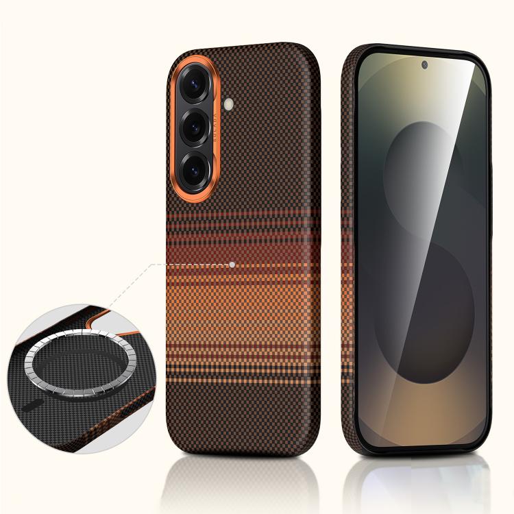 Custodia per telefono SULADA in pelle con trama intrecciata in Kevlar e chiusura magnetica., For Samsung Galaxy S26+ 5G, For Samsung Galaxy S26 Ultra 5G, For Samsung Galaxy S26 5G