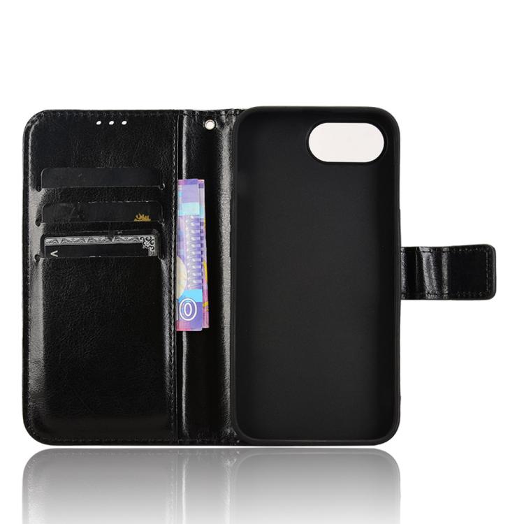 Custodia per telefono in ecopelle con texture Crazy Horse in stile retrò., For iPhone 17e / 16e