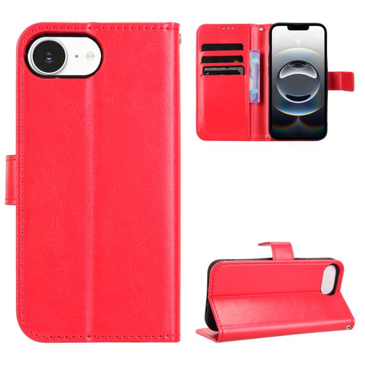 Custodia per telefono in ecopelle con texture Crazy Horse in stile retrò., For iPhone 17e / 16e