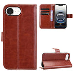 Custodia per telefono in ecopelle con texture Crazy Horse in stile retrò., For iPhone 17e / 16e
