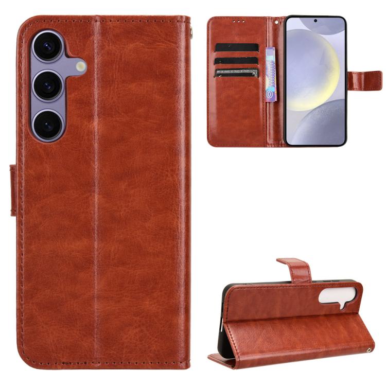 Custodia per telefono in ecopelle con texture Crazy Horse in stile retrò., For Samsung Galaxy S26+ 5G, For Samsung Galaxy S26 Ultra 5G, For Samsung Galaxy S26 5G
