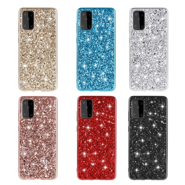 Custodia protettiva in TPU antiurto con polvere glitterata, For Samsung Galaxy S20 FE