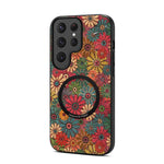 Custodia magnetica in ecopelle della serie "Linguaggio dei Fiori" di Denisor A07., For Samsung Galaxy S26 Ultra 5G, For Samsung Galaxy S25 Ultra 5G