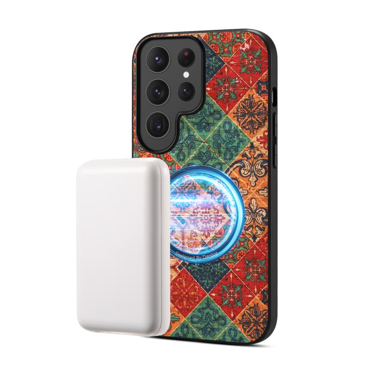 Custodia magnetica in ecopelle della serie "Linguaggio dei Fiori" di Denisor A07., For Samsung Galaxy S26 Ultra 5G, For Samsung Galaxy S25 Ultra 5G
